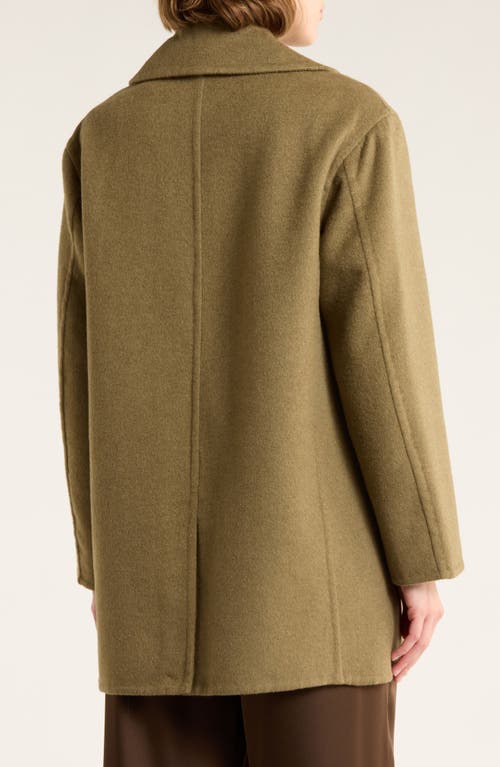 Vince Wool Blend Car Coat In Green