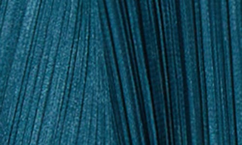 Issey Miyake Womens Pleated Open-front Knitted Coat Blue Green In Blue Green