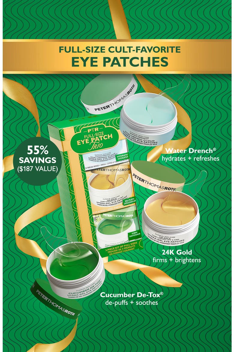 Full Size Eye Patch Trio Set, Alternate, color, NO COLOR