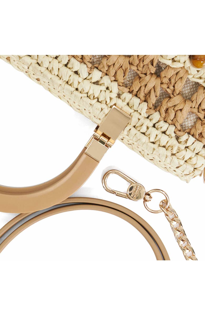 Dune London Dahlia Raffia Bead Detail Tote, Alternate, color, Natural