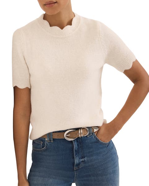 Scallop Knit Top