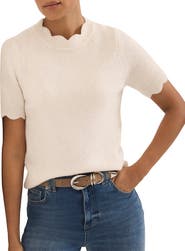 MINT VELVET Scallop Knit Top