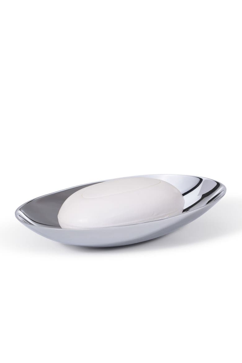 Horn Chrome Soap Dish, Main, color, SILVER