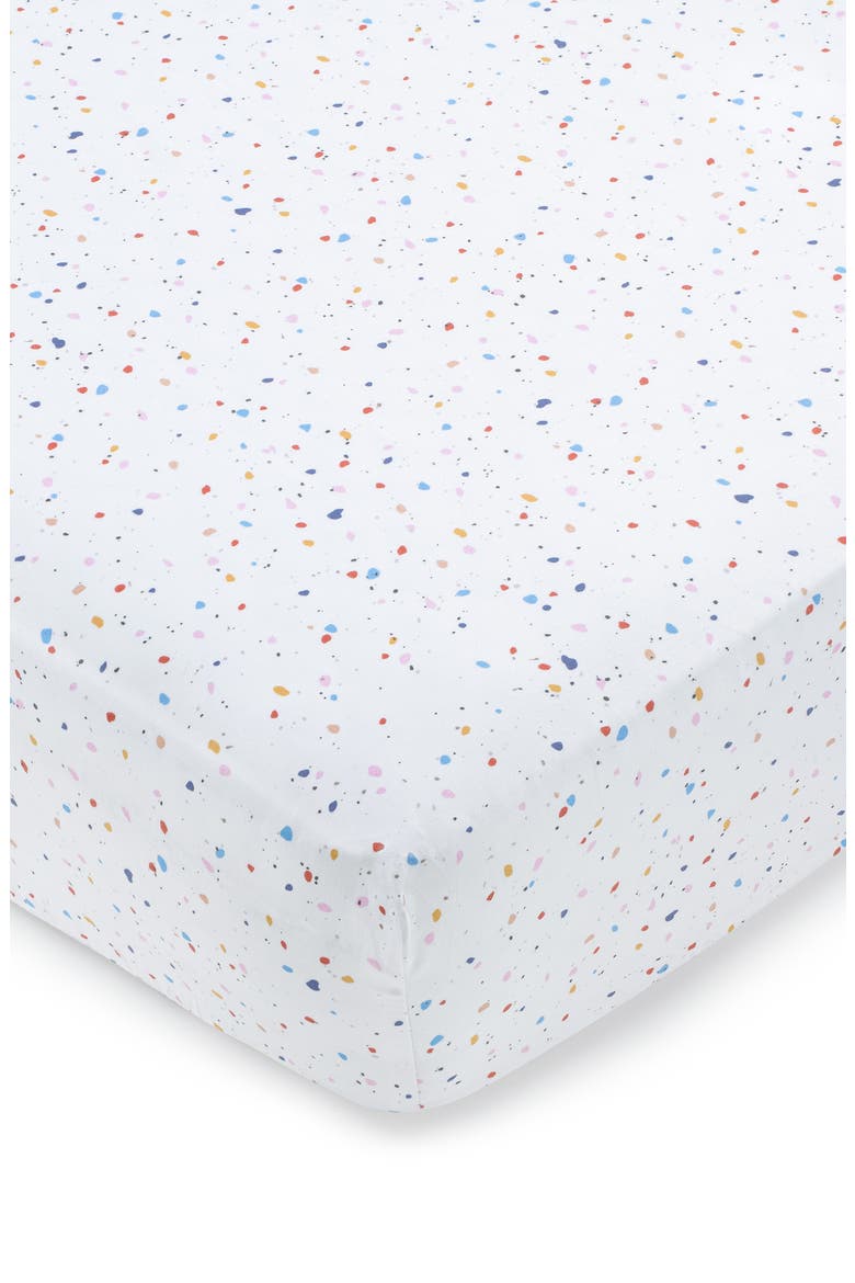 Print Bassinet Crib Sheet, Main, color, TERRAZZO