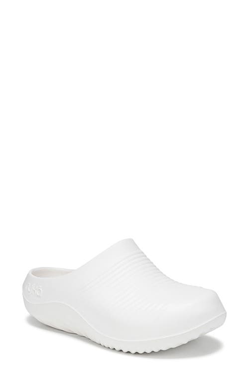 Ryka Women's Echo Recovery Round Toe Slip On Clogs In Gardenia White