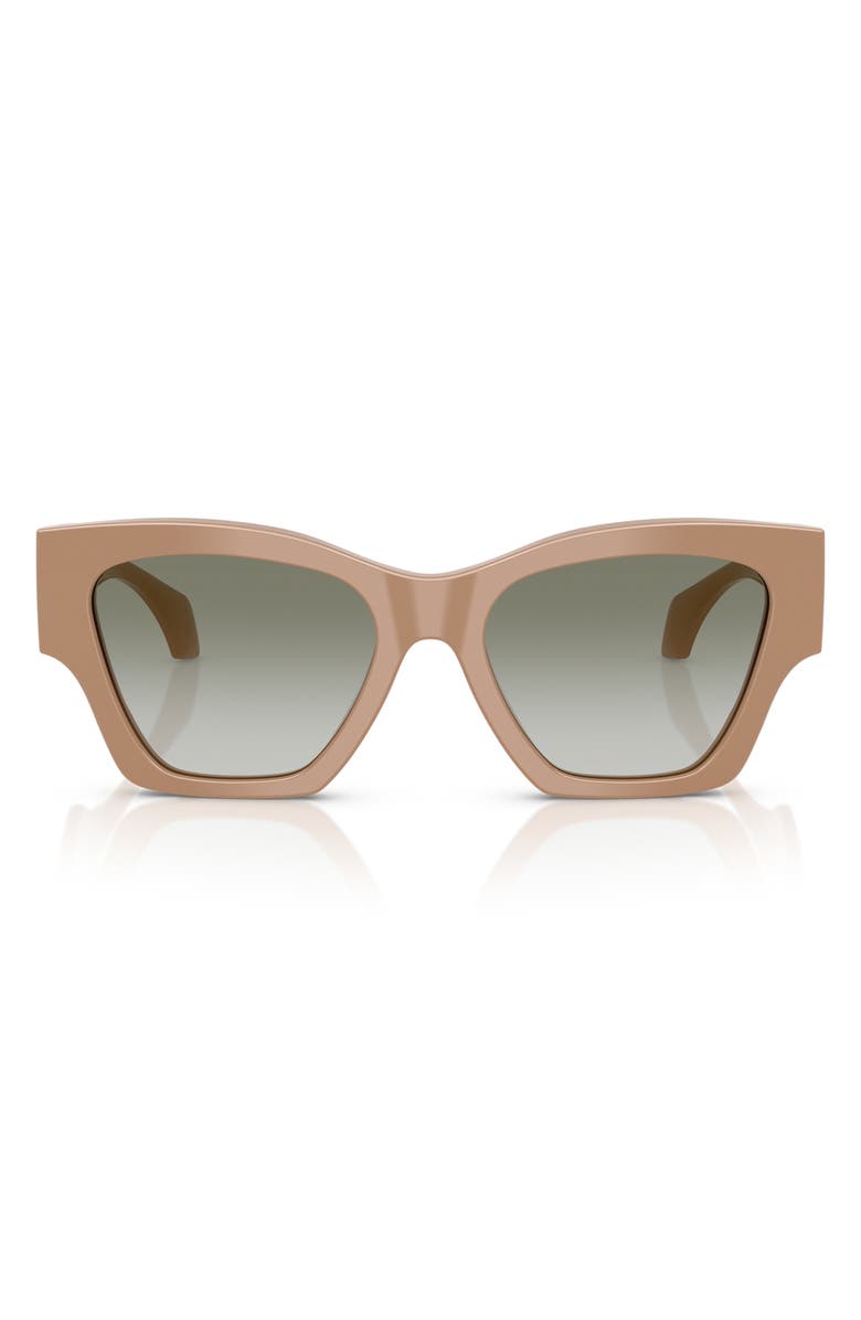 Versace 53mm Square Sunglasses, Main, color, Solid Camel/ Green Gradient