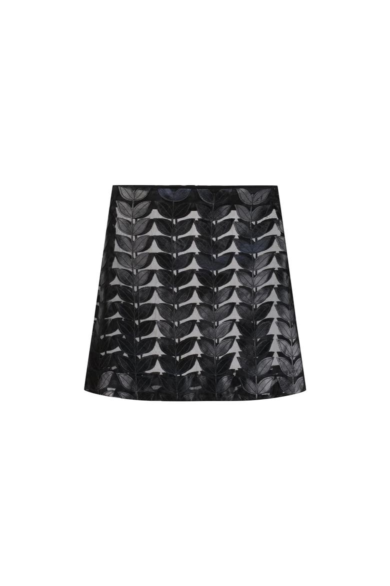 The Leaf Mini Skirt, Main, color, Black