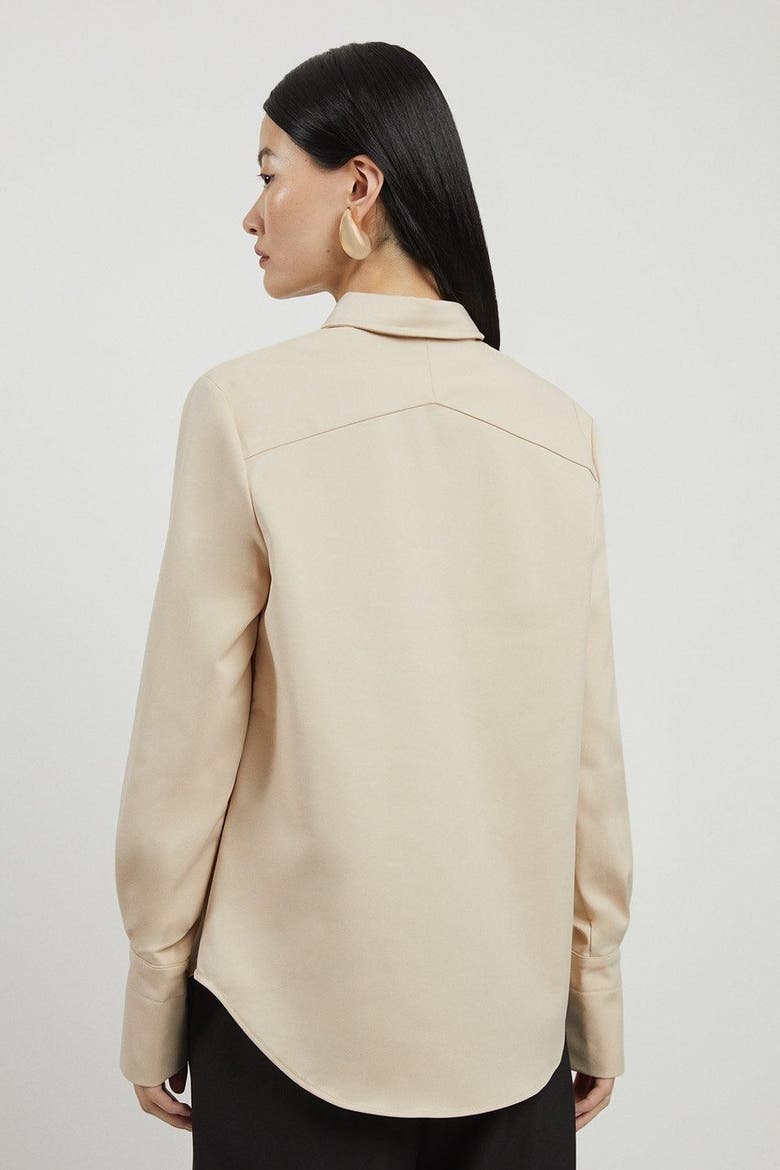 Techno Cotton Gold Clasp Shirt, Alternate, color, Sand