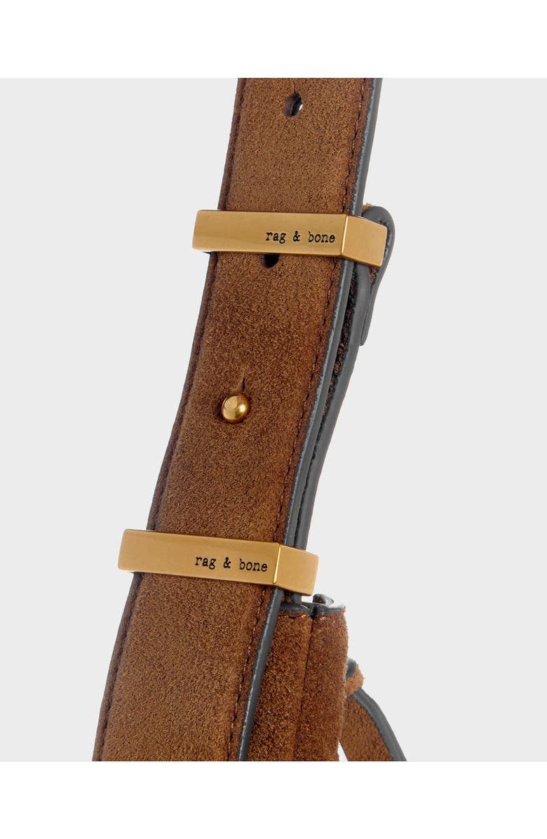 rag & bone Large Hudson Suede Hobo Bag, Alternate, color, Brown