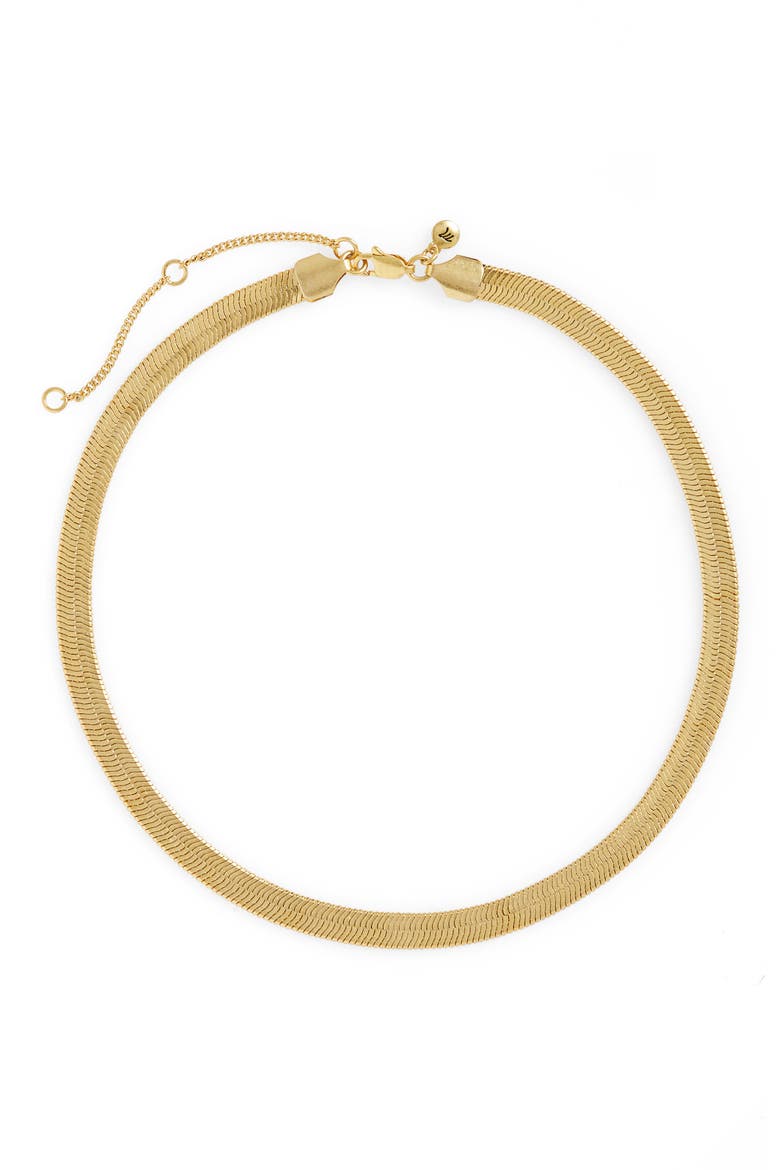 Chunky Herringbone Chain Necklace, Main, color, VINTAGE GOLD