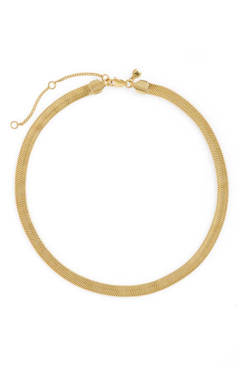 Chunky Herringbone Chain Necklace