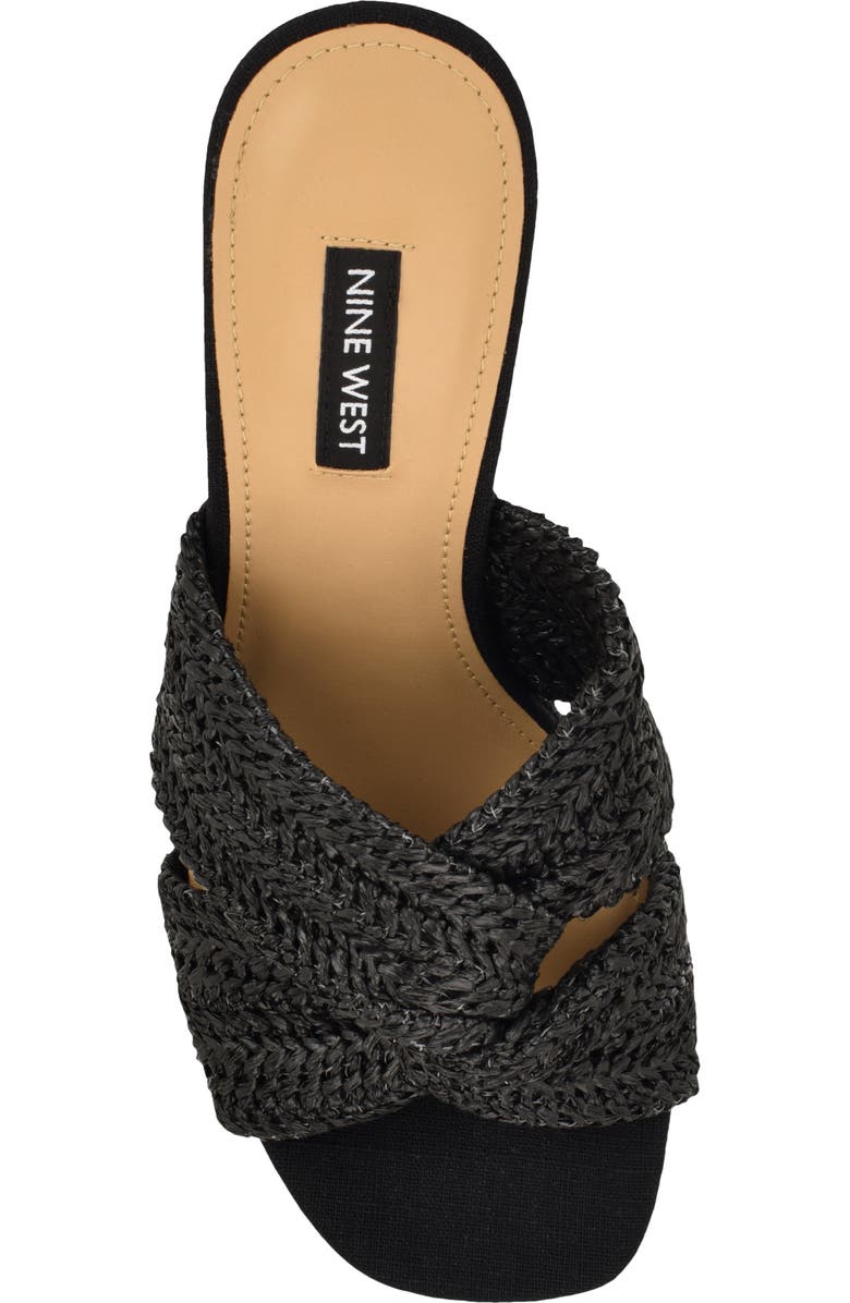 Nine West Nejia Wedge Sandal, Alternate, color, Black