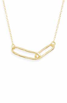 ARGENTO VIVO Paper Clip Link Pendant Neckalce