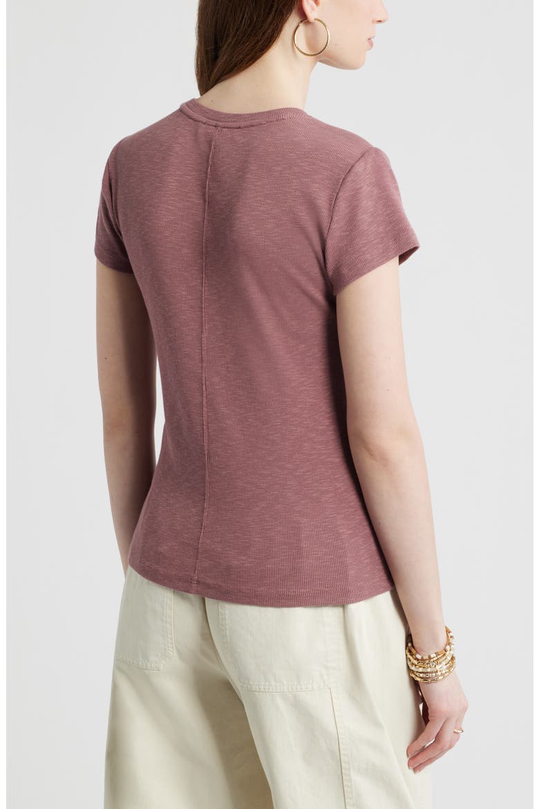 Tuckable Rib Baby Tee, Alternate, color, BROWN ROSE