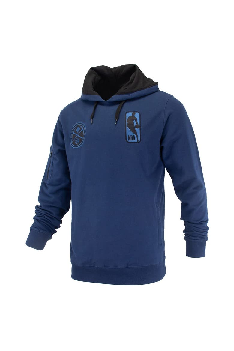 Unisex FISLL Navy Denver Nuggets Logoman Shadow Collection Pullover Hoodie, Alternate, color, Navy