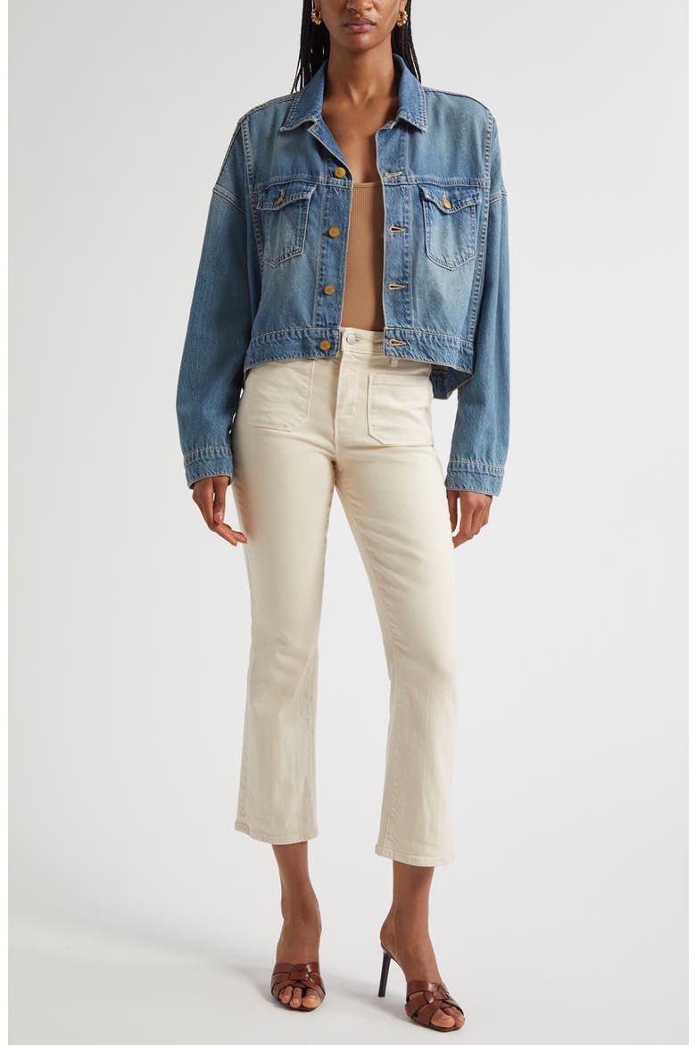 Noya High Waist Flare Ankle Jeans, Alternate, color, FRENCH VANILLA
