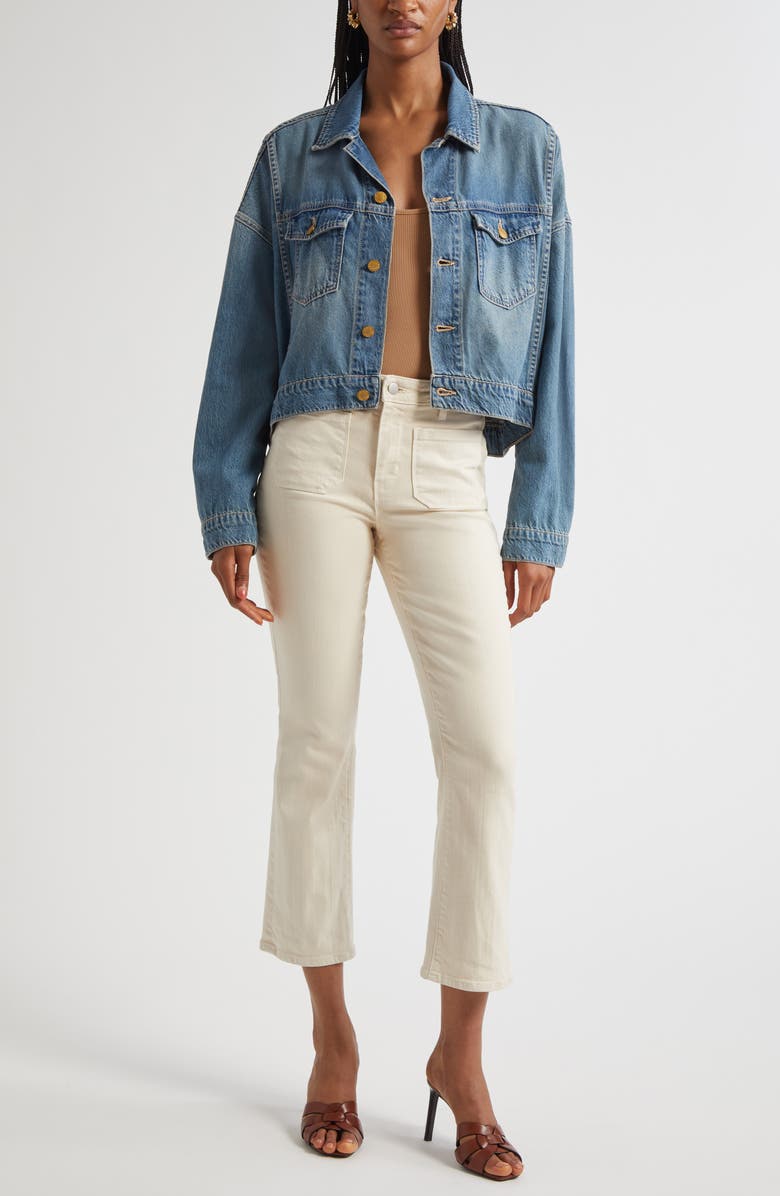 L'AGENCE Noya High Waist Flare Ankle Jeans, Alternate, color, French Vanilla