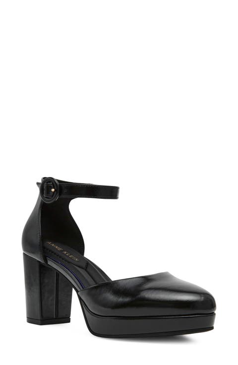 Faith Platform Ankle Strap Pump