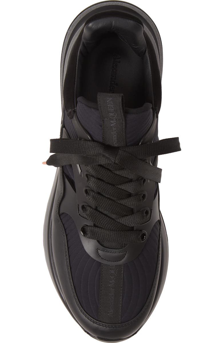 McQueen Alexander McQueen Runner Sneaker, Alternate, color, Black/ Black/ Silver