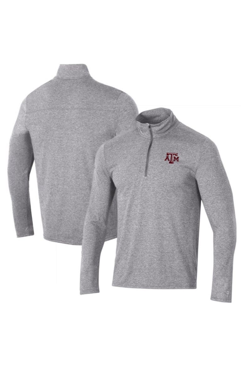 Men's Champion Heathered Gray Texas A&M Aggies Field Day Team Quarter-Zip Jacket, Main, color, Heather Gray