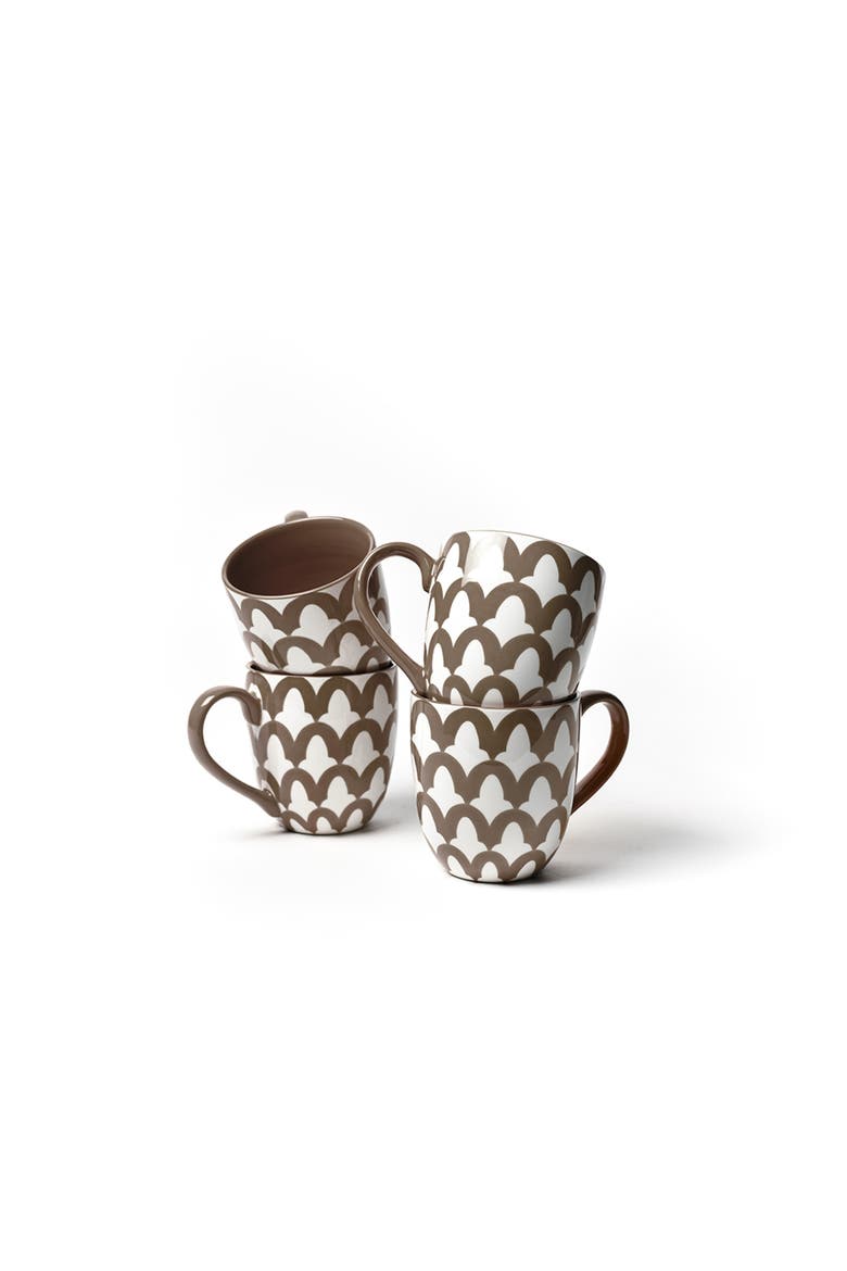 Russet Arabesque Mug Set of 4, Main, color, Brown