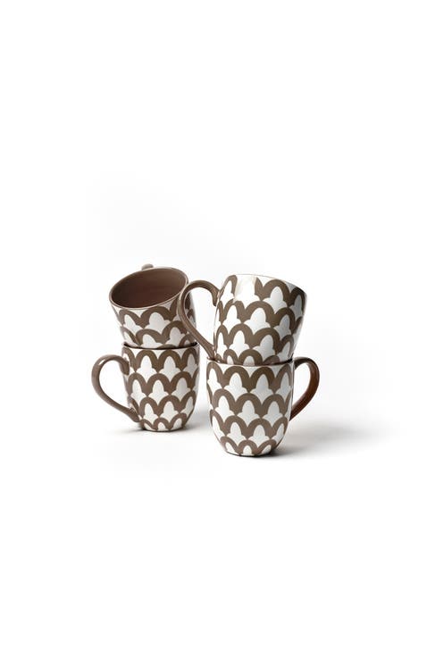 Russet Arabesque Mug Set of 4