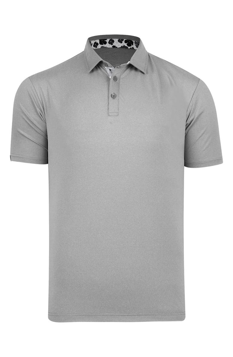 Swannies James Solid Stretch Golf Polo, Alternate, color, Gray Heather