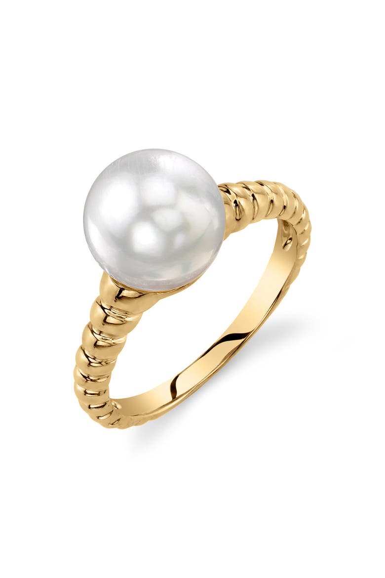 White South Sea Pearl Terrie Ring, Main, color, Yellow Gold