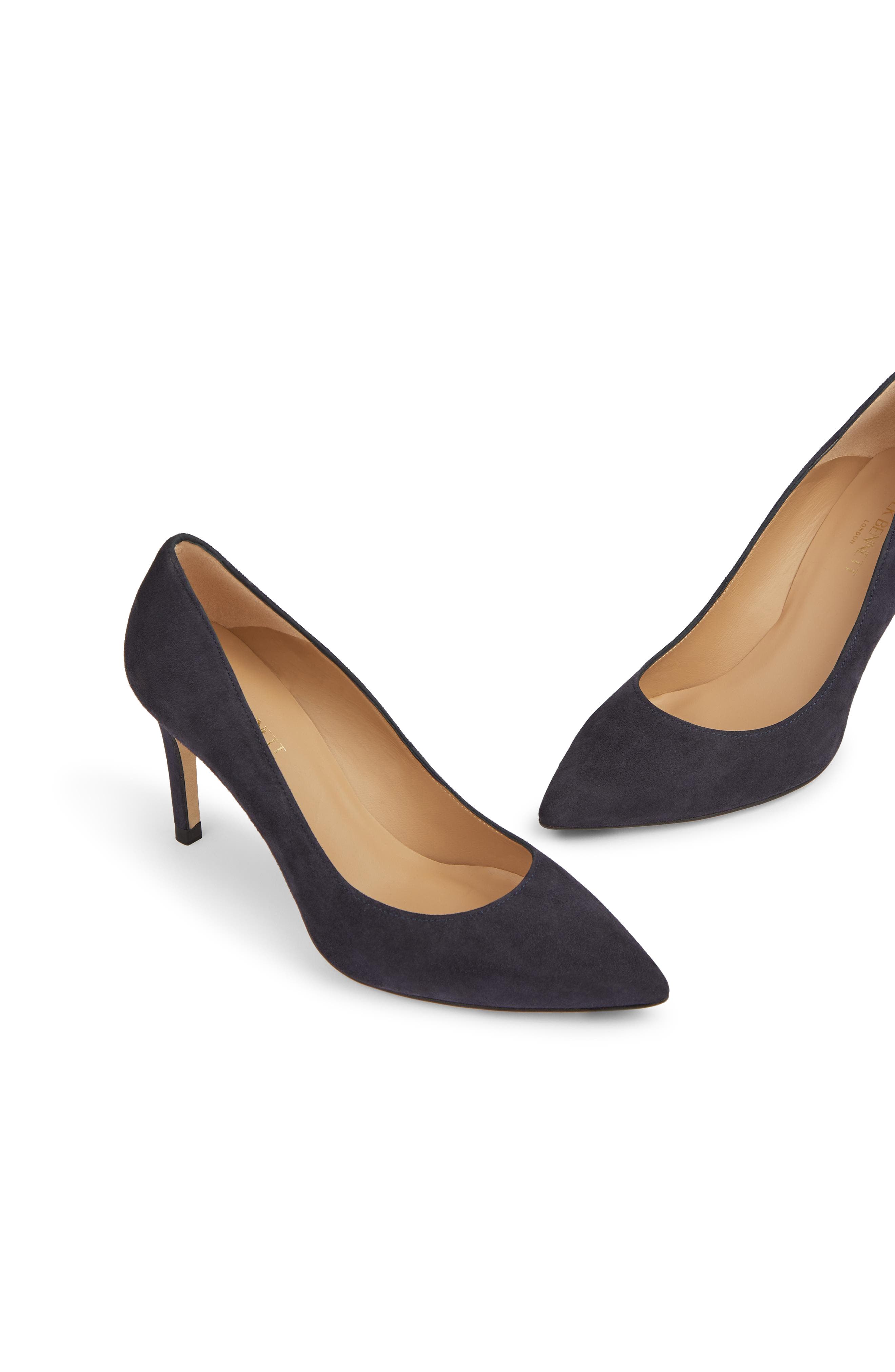 LK Bennett Floret Pointed Toe Pump, Alternate, color, Navy