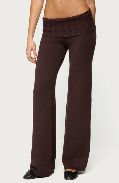 Lula Cable Stitch Waistband Flare Pants