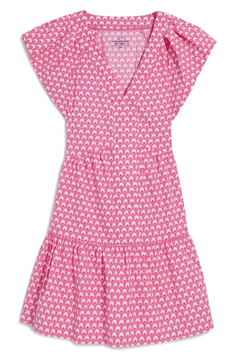Harbor Tiered Ruffle Dress, Alternate, color, GIA BAHAMA BREEZE