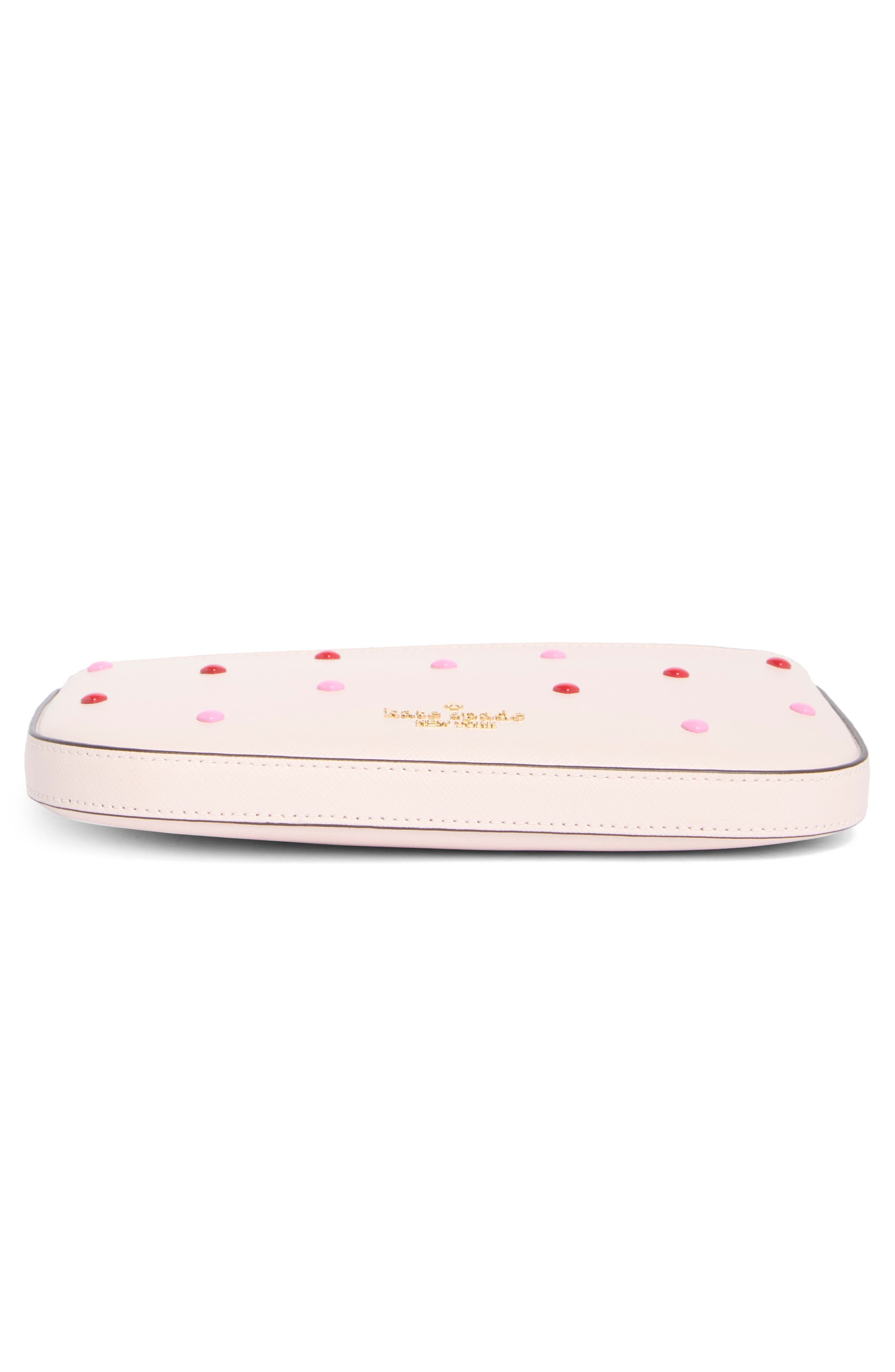 Kate Spade New York heart pochette shoulder bag, Alternate, color, Powdered Sugar