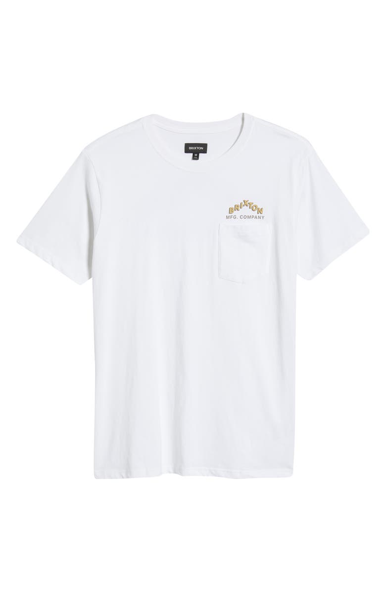 Brixton Roman Pocket Graphic T-Shirt, Alternate, color, White