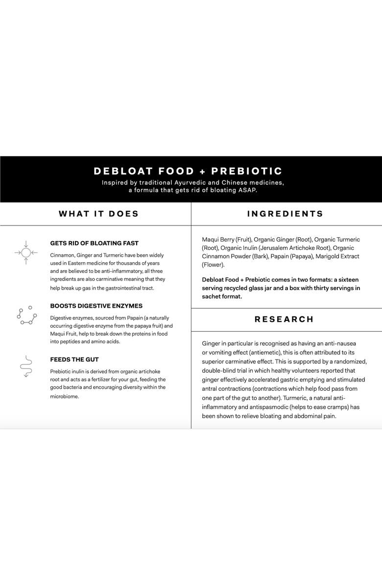The Nue Co Debloat Food + Prebiotic Dietary Supplement, Alternate, color, 