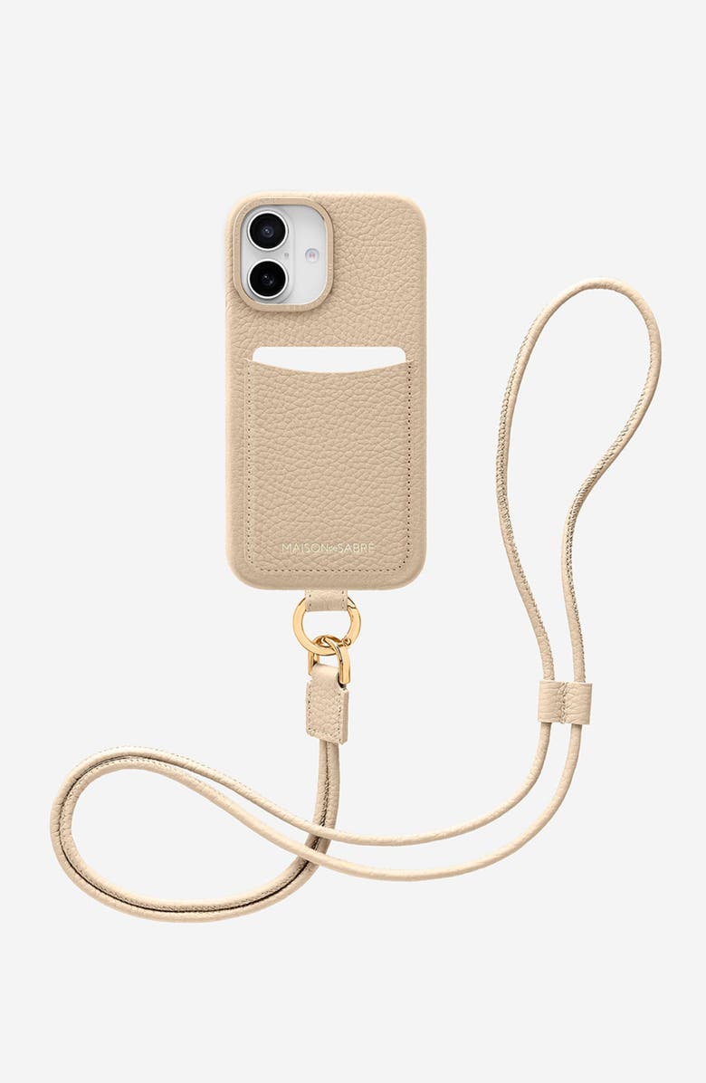 MAISON de SABRÉ Sling Phone Case, Alternate, color, Saharan Nude