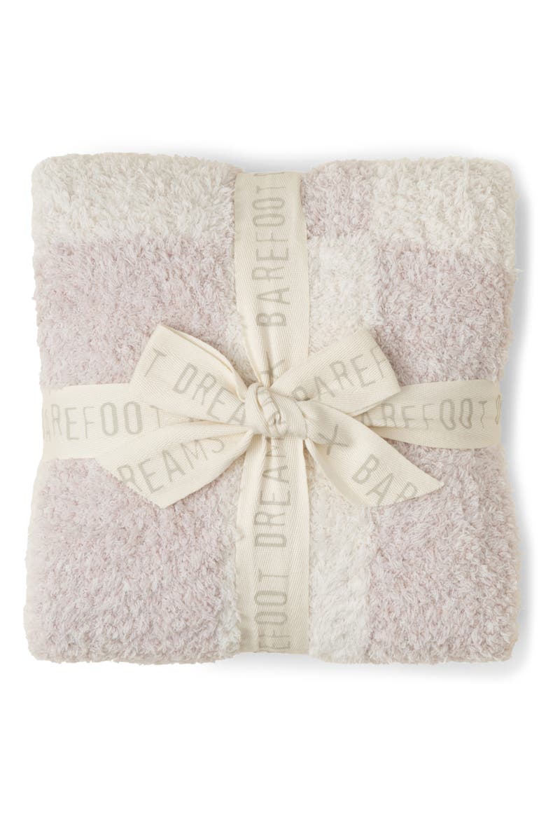 Barefoot Dreams<sup>®</sup> CozyChic<sup>®</sup> Check Stroller Blanket, Alternate, color, Chai/ Cream