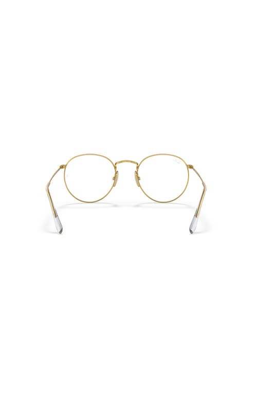 Ray Ban Ray-ban 50mm Square Optical Glasses In Gold