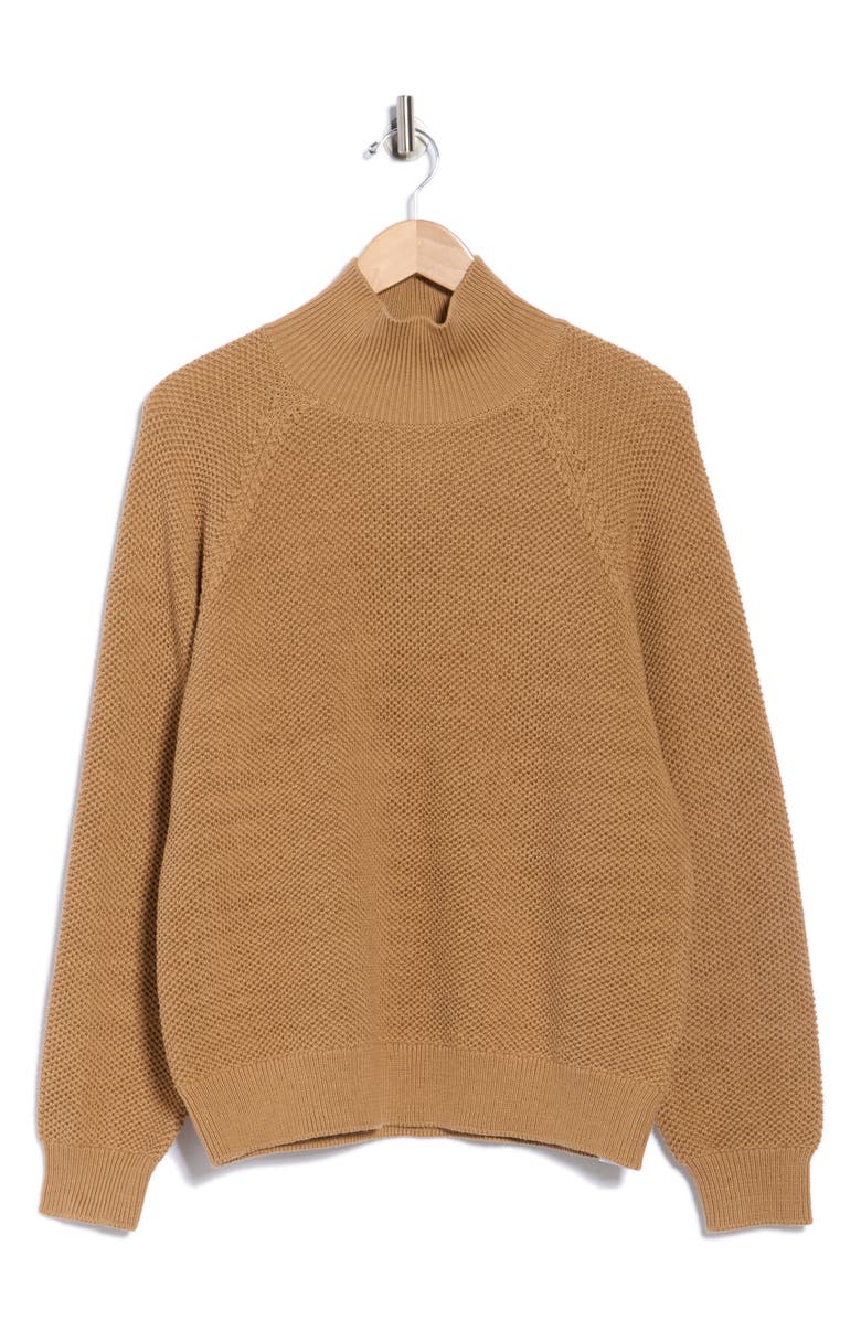 rag & bone Kayden Turtleneck Sweater, Alternate, color, Camel