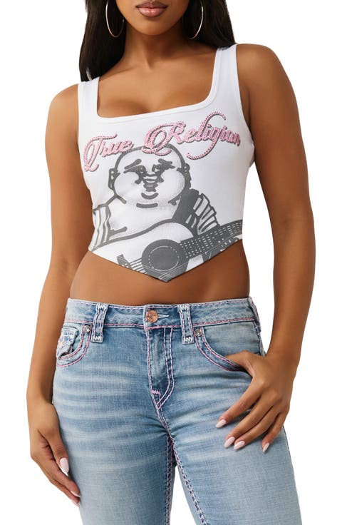 Crystal Logo Scoopneck Tank