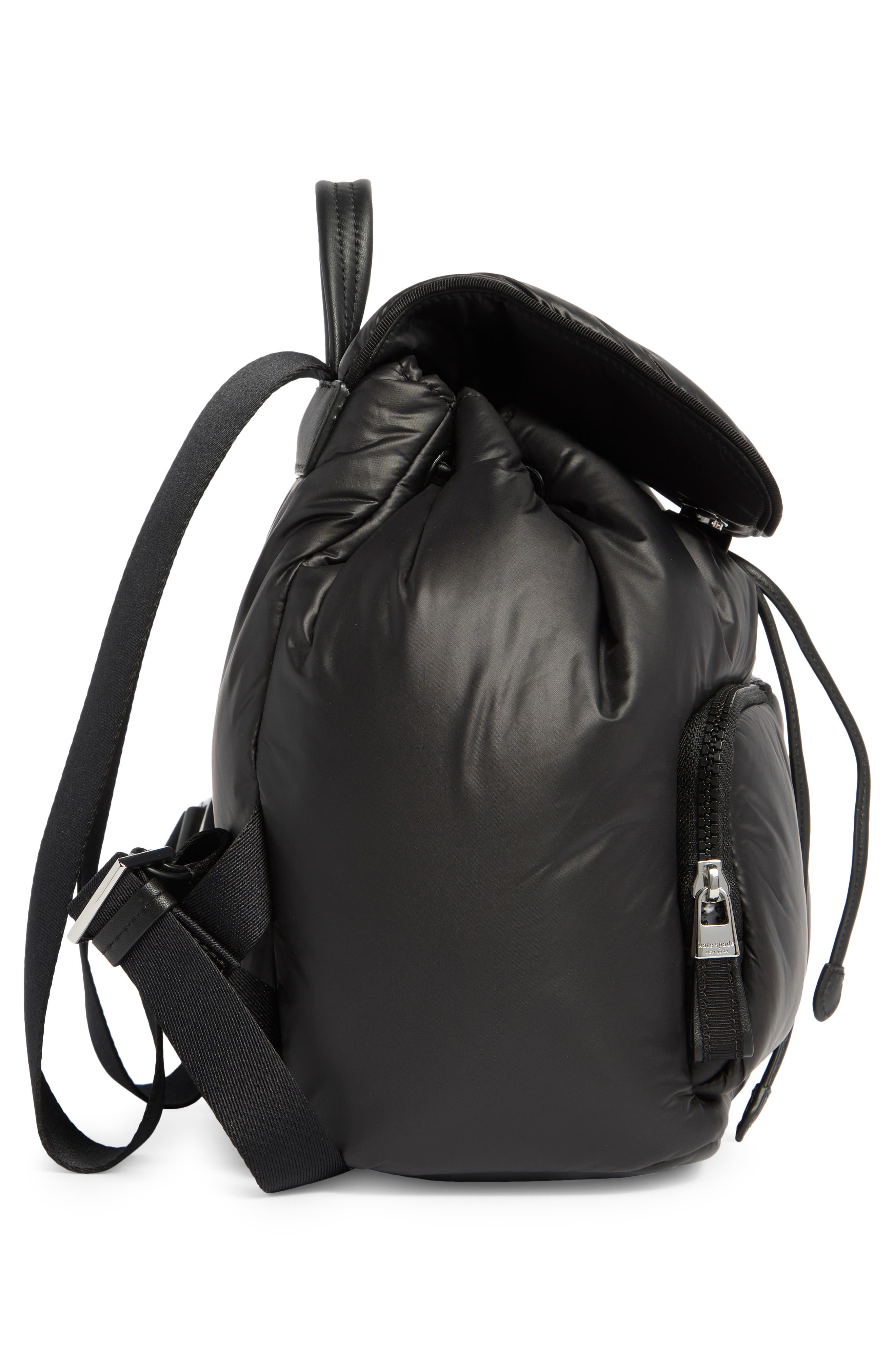 Kate Spade New York puffed backpack, Alternate, color, Black