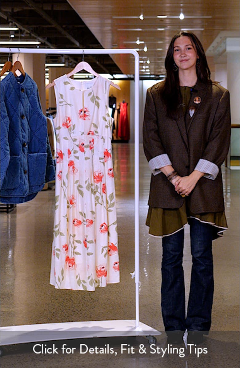 Floral Pintuck Waist Dress, sales video thumbnail