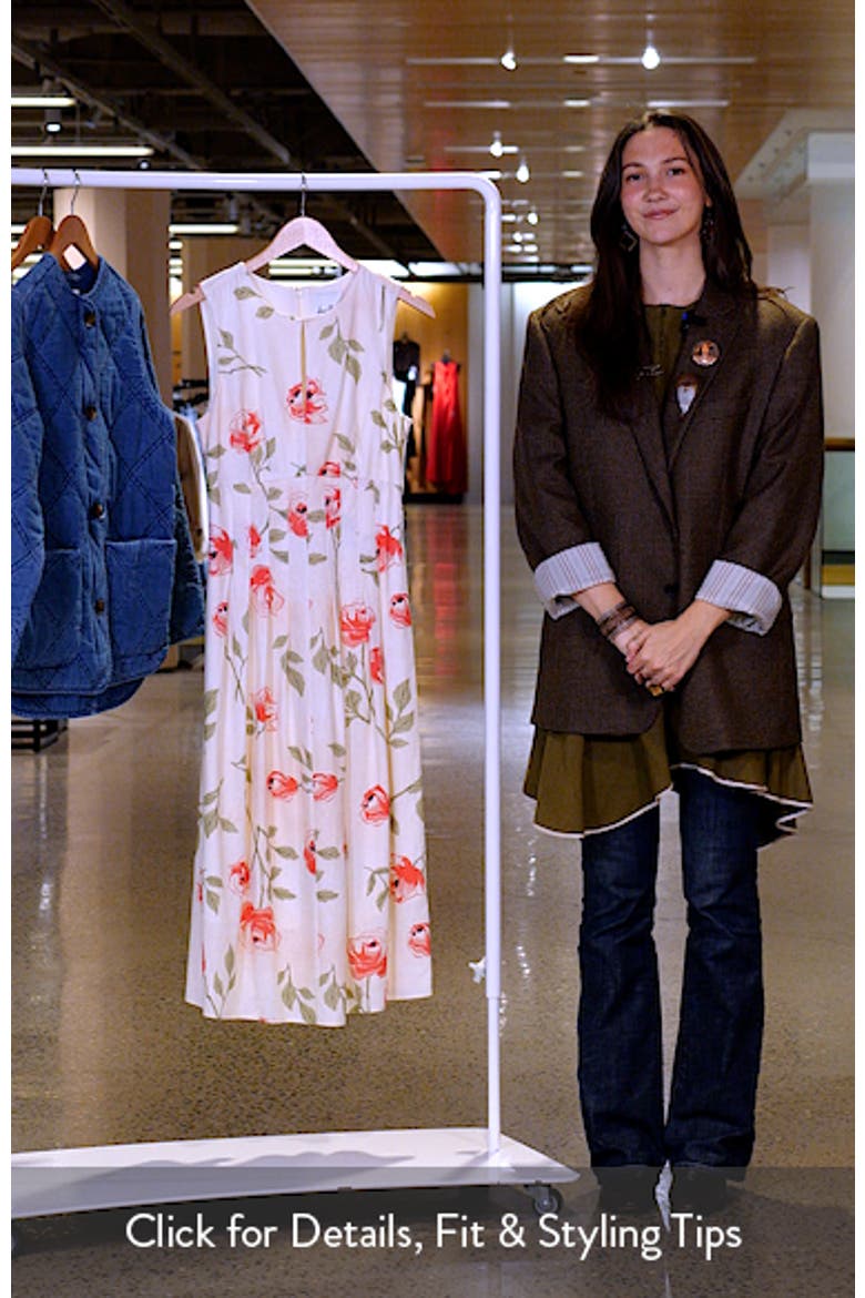 Floral Pintuck Waist Dress video