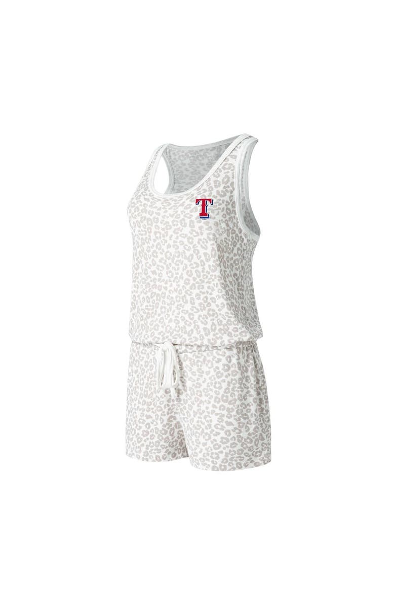 CONCEPTS SPORT Women's Concepts Sport Cream Texas Rangers Montana Hacci Knit Romper, Main, color,