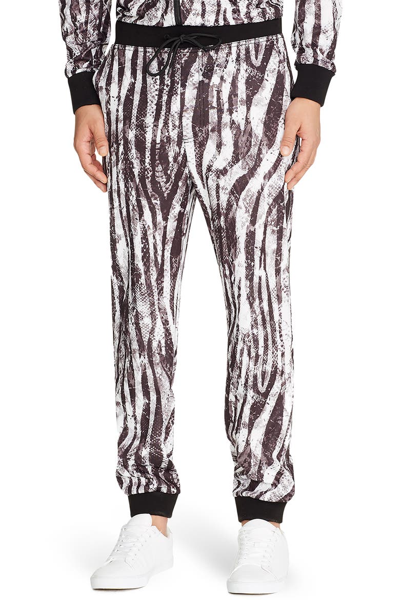Tallia Zebra Print Jogger Pants, Main, color, 