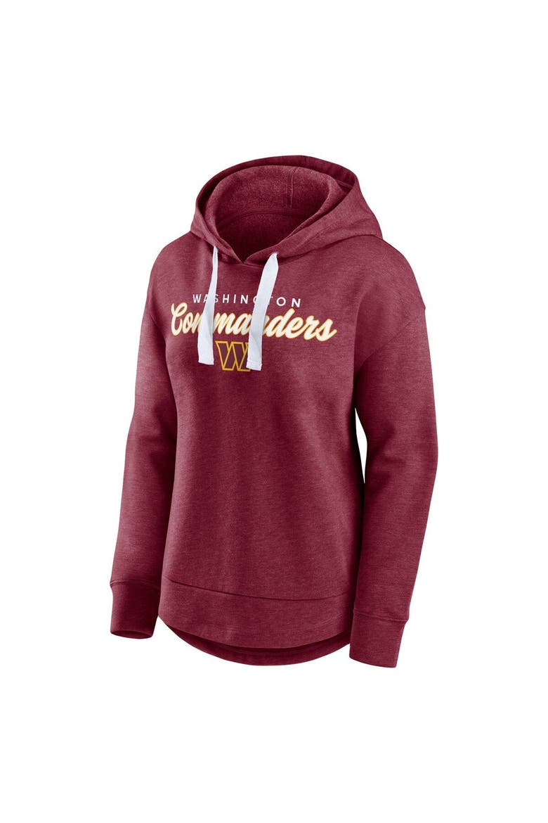 Women's Fanatics Branded Heather Burgundy Washington Commanders Set To Fly Pullover Hoodie, Alternate, color, Heather Red