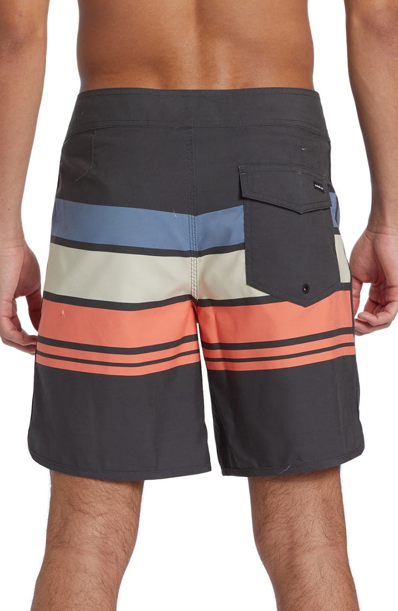 Quiksilver Everyday Stripe Volley Swim Trunks, Alternate, color, Iron Gate Print