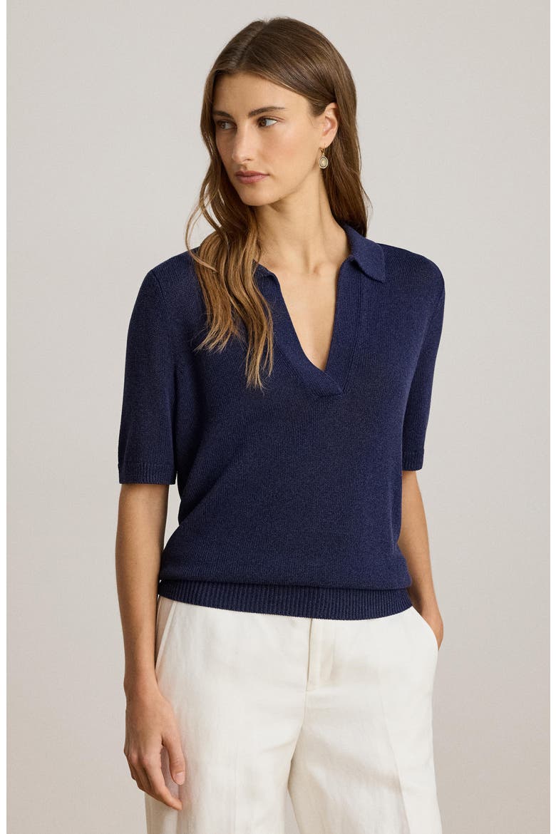 Radnor Polo Sweater, Alternate, color, REFINED NAVY BLUE