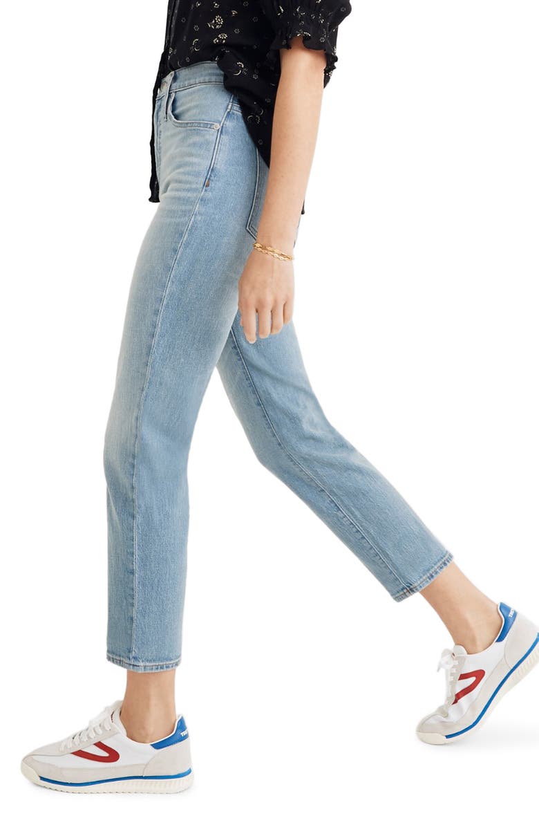 Madewell Classic Crop Straight Jeans, Alternate, color, 