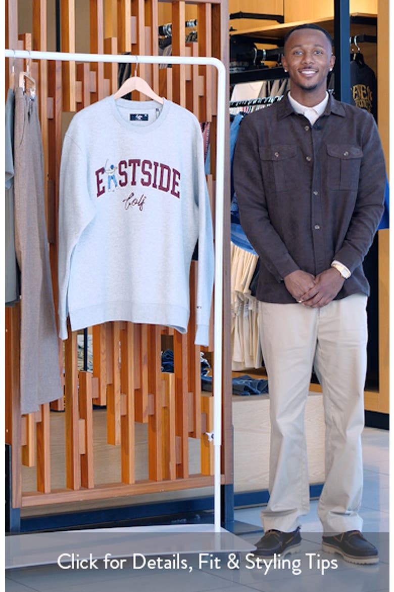 Luxe Fleece Logo Appliqué Crewneck Sweatshirt video
