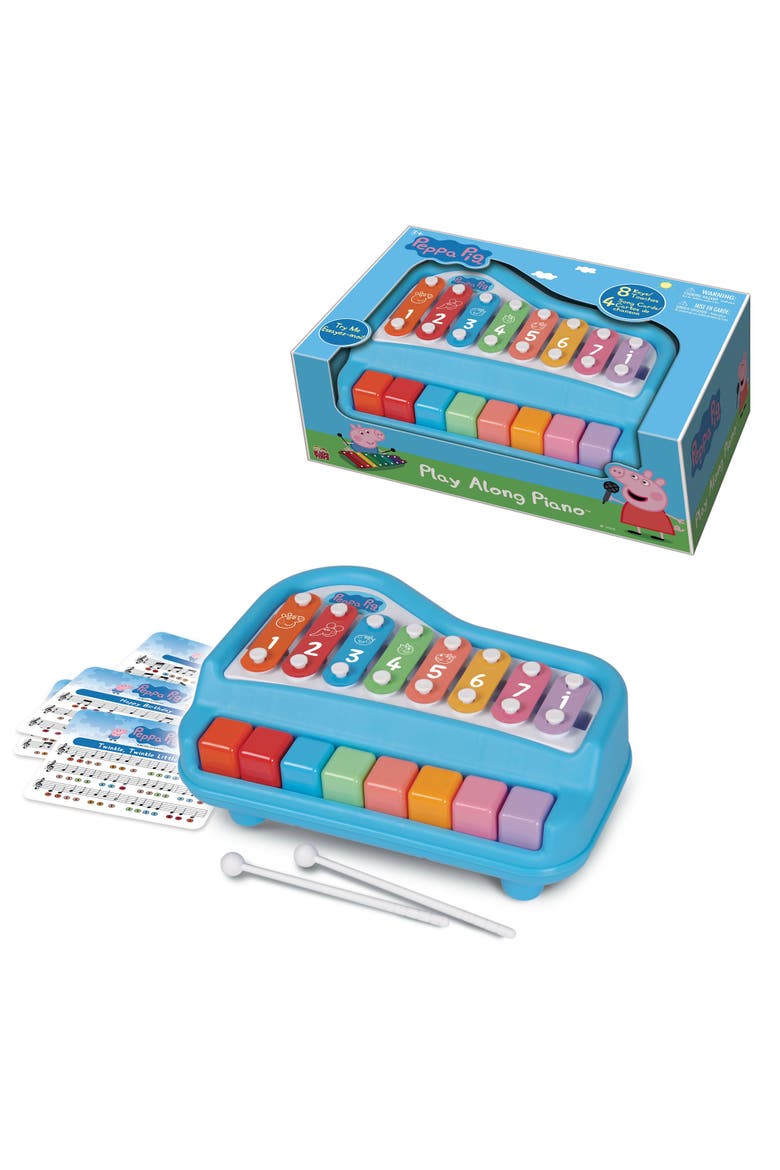 Play Along Piano & Xylophone, 8 Notes, 4 Song Cards, Ages 3+, Alternate, color, Multicolored